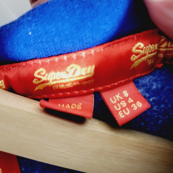 SUPERDRY Zip Up Hoodie Size 2 / 4 - Picture 2 of 8